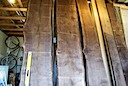 Rough walnut boards.